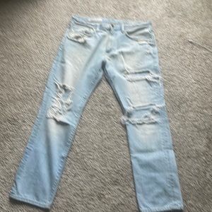 Gap slim fit jeans with holes